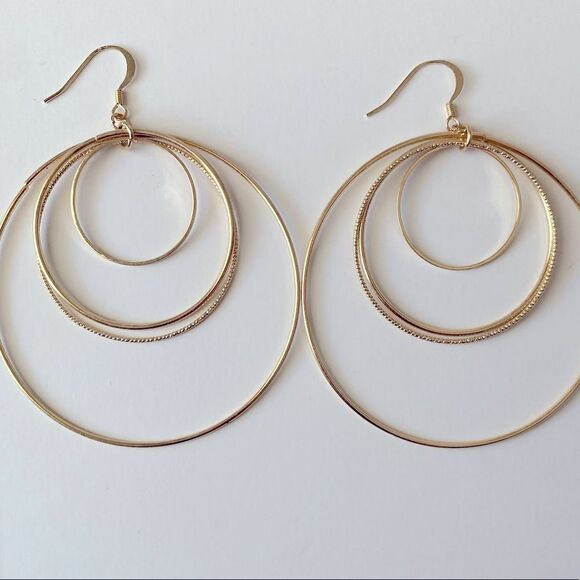 Jewelry - 5/$20 — Multi Hoop Gold Earrings